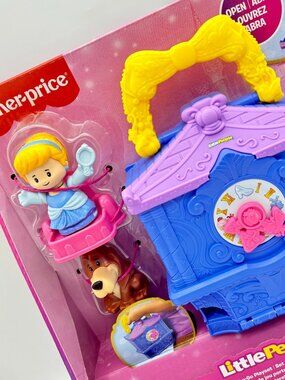 Fisher Price Little People Disney Princess Cinderella On the Go Castle Bruno Dog